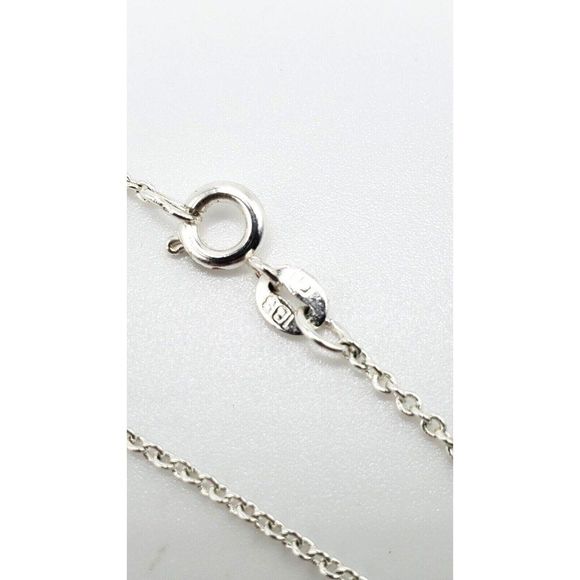 Silver Triple Circle Necklace Stamped IBB CN 18 inches Long Contemporary - Picture 5 of 7